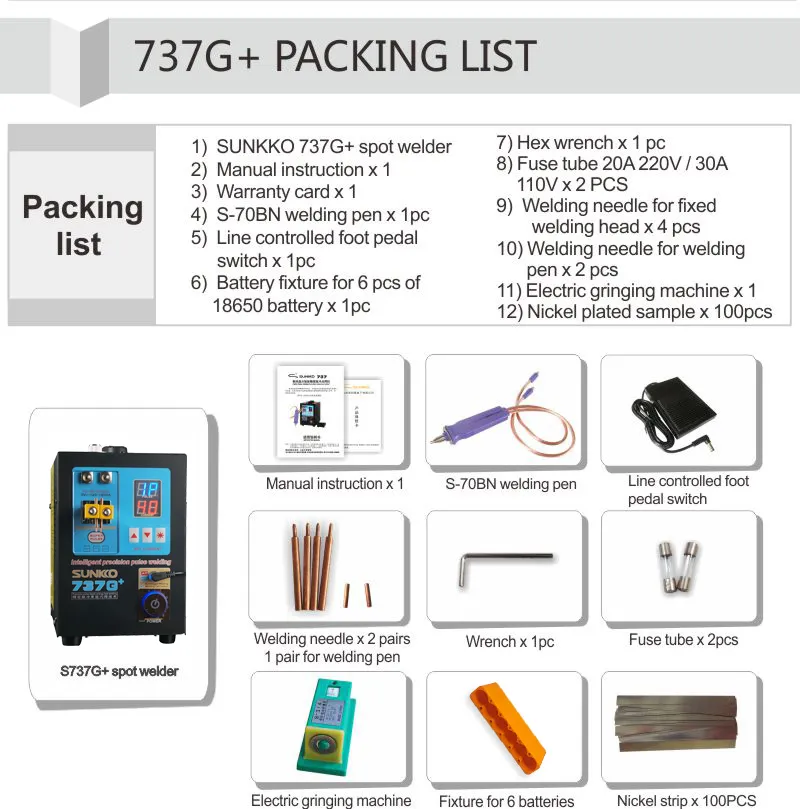 SUNKKO SPOT WELDING MACHINE 737G+ WITH 73B - Image 4